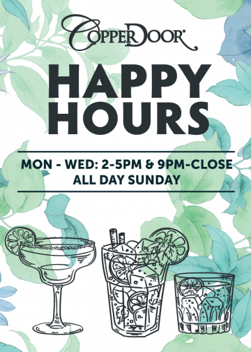 Happy Hours at Copper Door® Restaurant