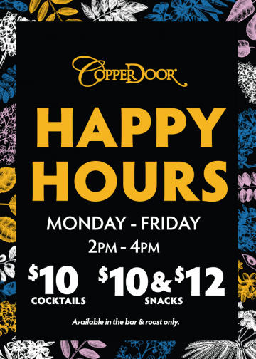 Happy Hours at Copper Door® Restaurant