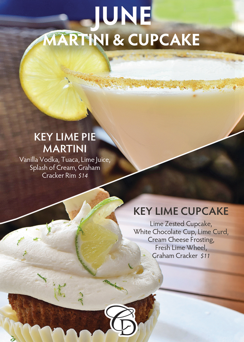 Copper Door Restaurant June Martini & Cupcake