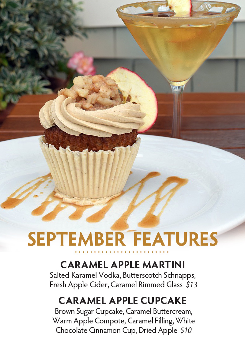 Copper Door Restaurant September Martini & Cupcake