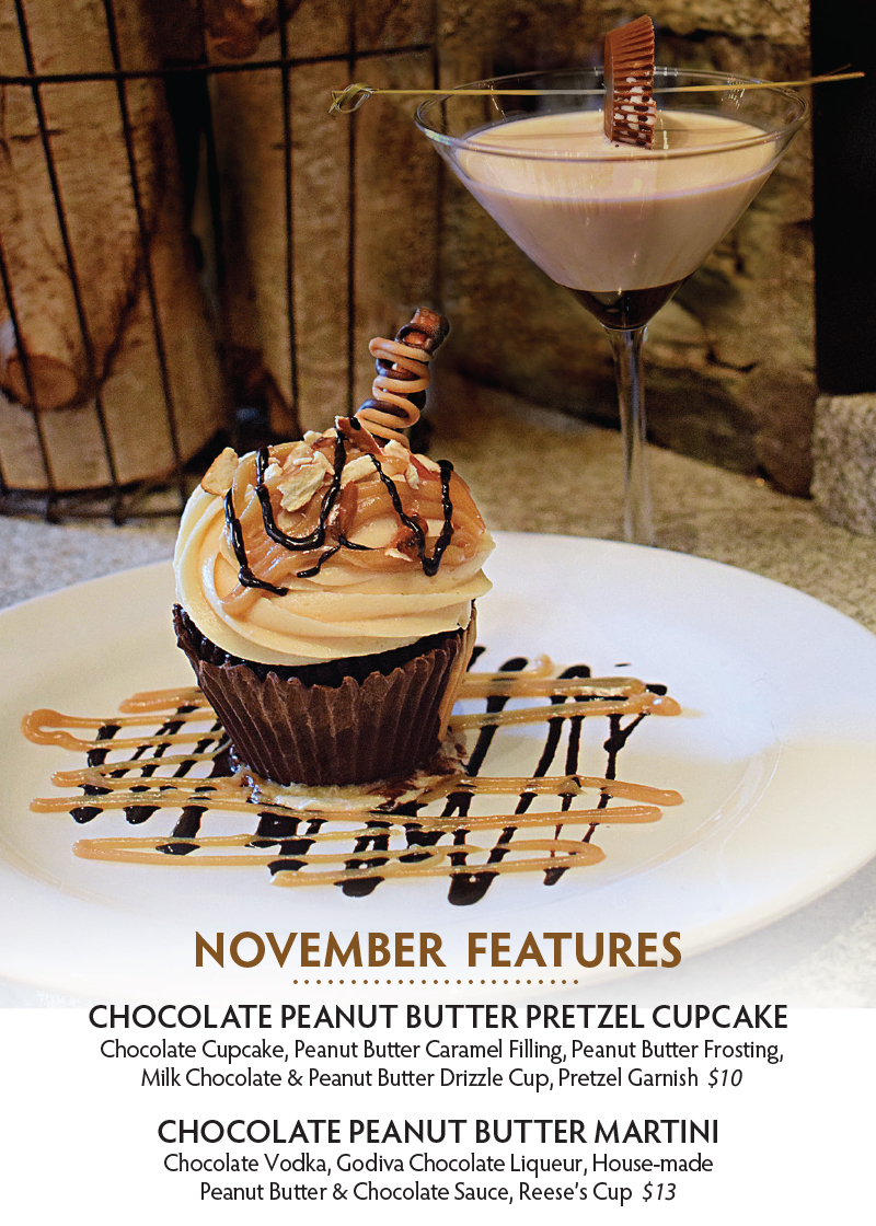 Copper Door Restaurant Featured Martini & Cupcake